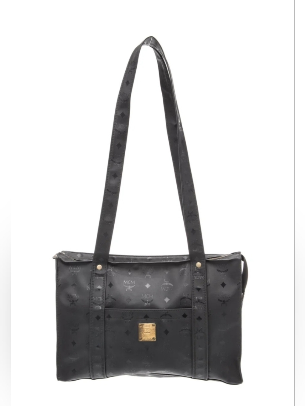 MCM Vintage Visetos Shopper Tote - EUC - Black 15x10x5 Inches